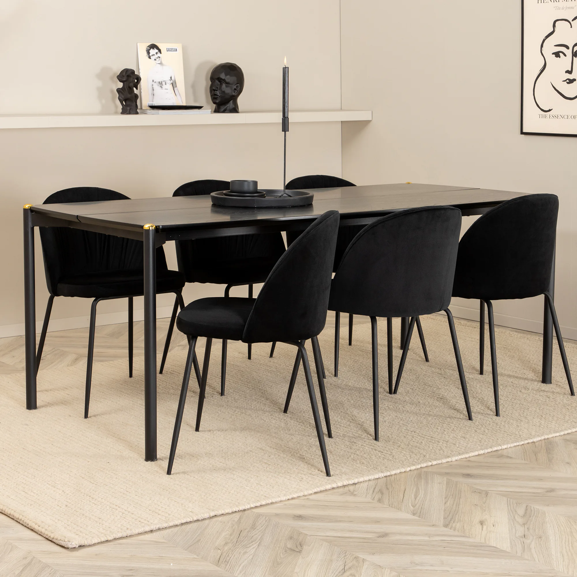 Matgrupp Venture Home Paris med 6 Wrigley Stolar