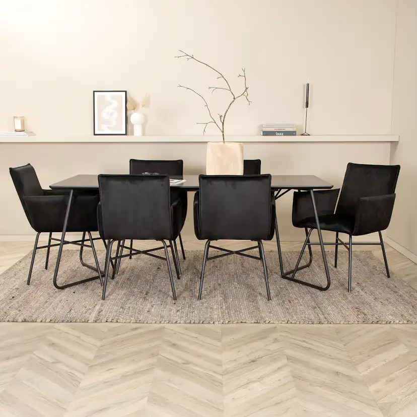 Matgrupp Venture Home Peggy med 6 Petra stolar