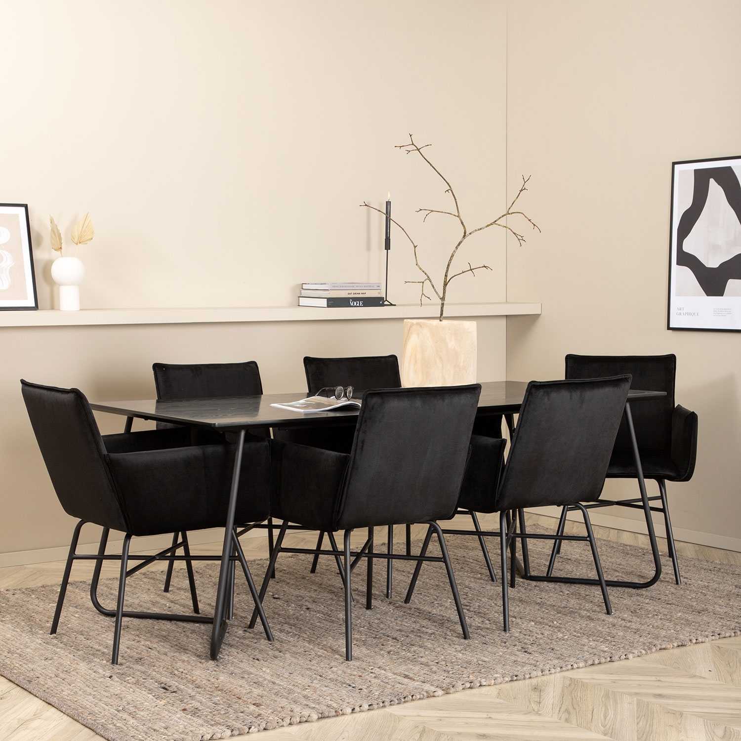 Matgrupp Venture Home Peggy med 6 Petra stolar