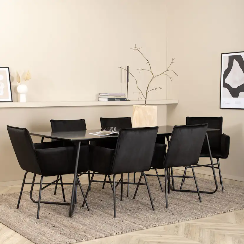 Matgrupp Venture Home Peggy med 6 Petra stolar