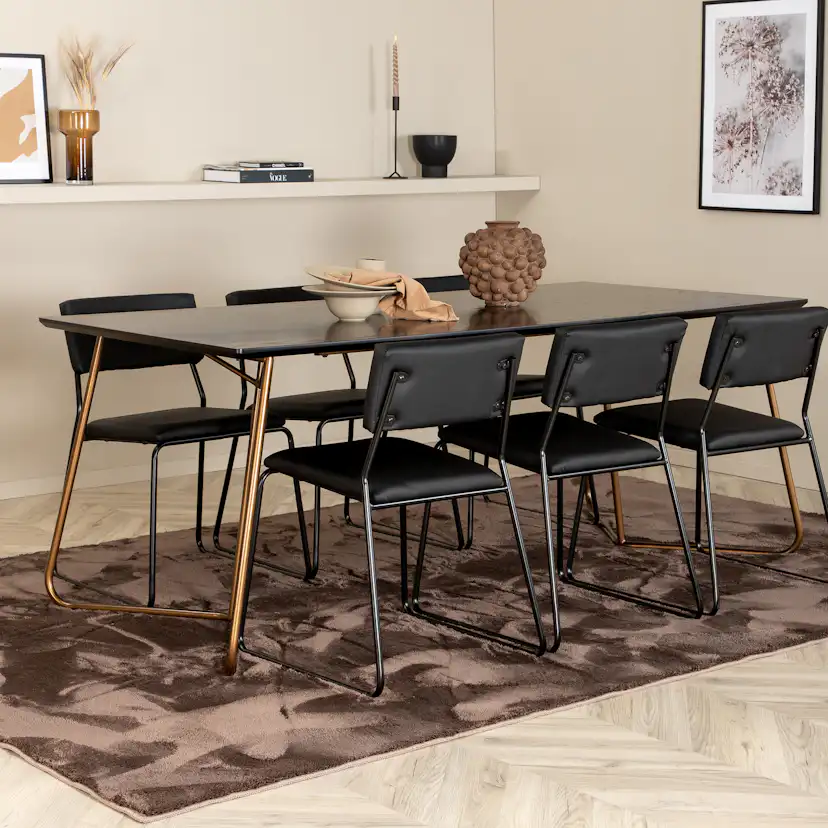 Matgrupp Venture Home Annika med 6 Kungshamn Stolar Konstläder