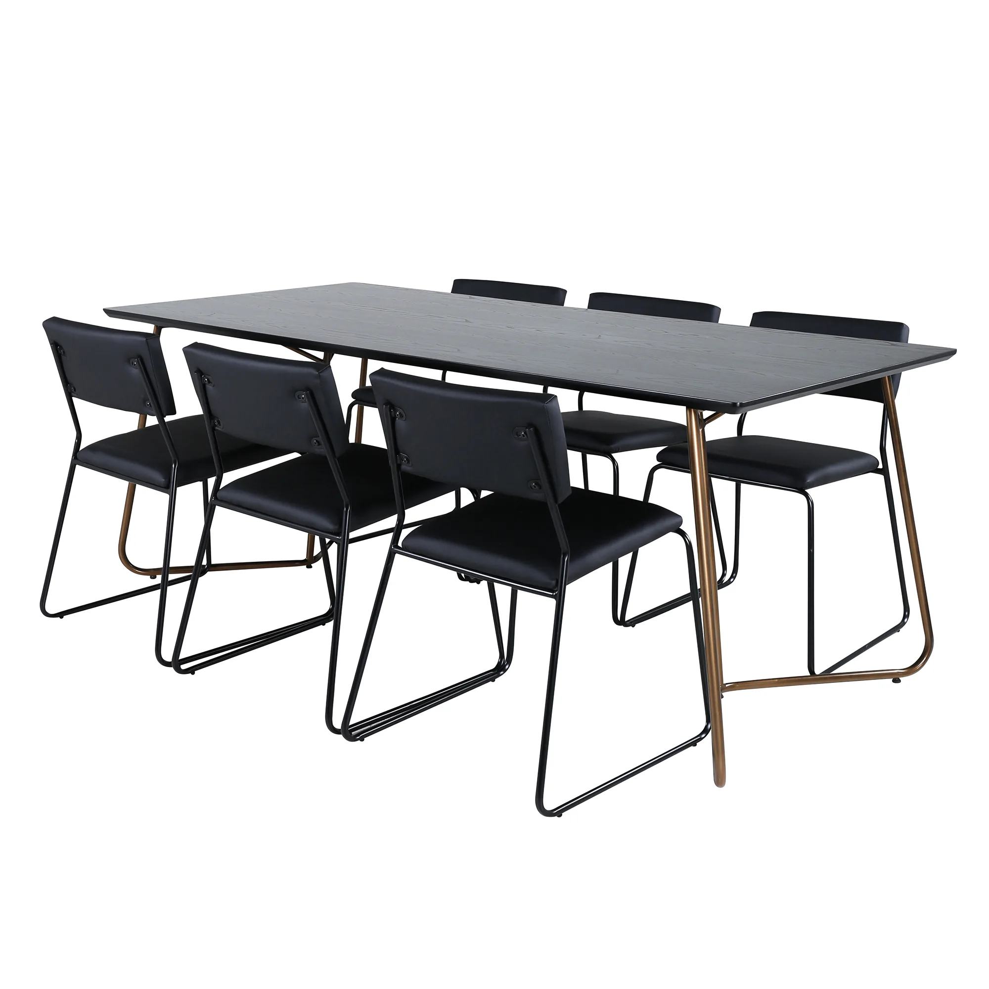 Matgrupp Venture Home Annika med 6 Kungshamn Stolar Konstläder