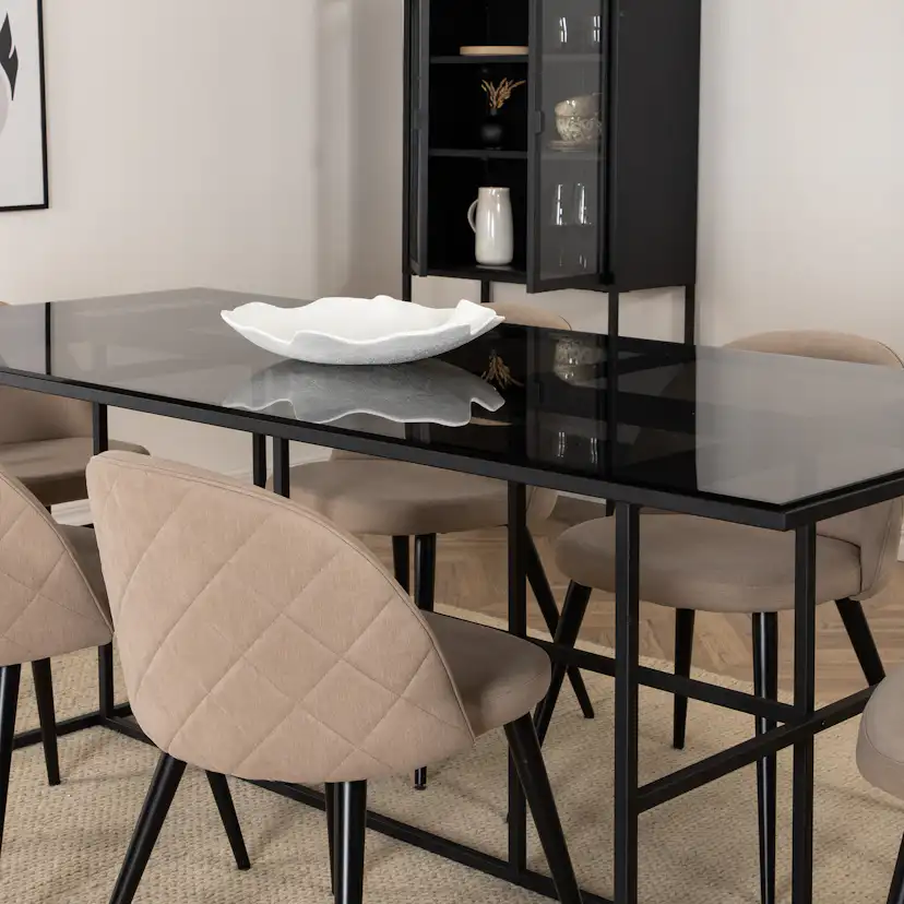 Matgrupp Venture Home Lund med 6 Valentina Stitcthes Stolar Polyester