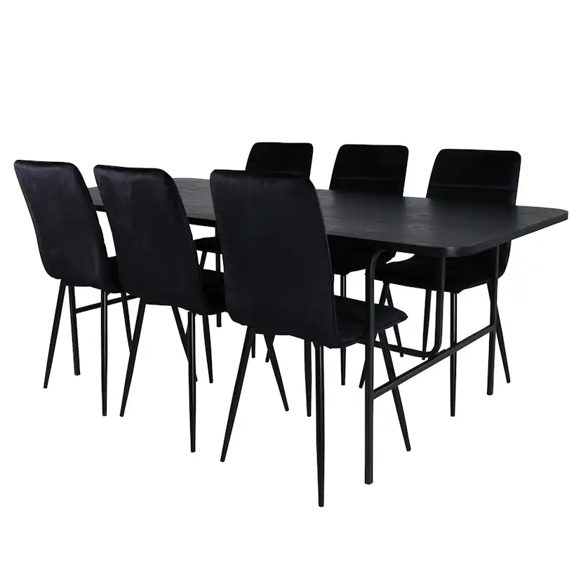 Matgrupp Venture Home Chicago med 6 Walerina Stolar Sammet