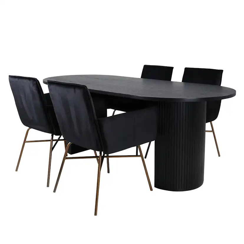 Matgrupp Venture Home Bianca med 4 Annika Stolar