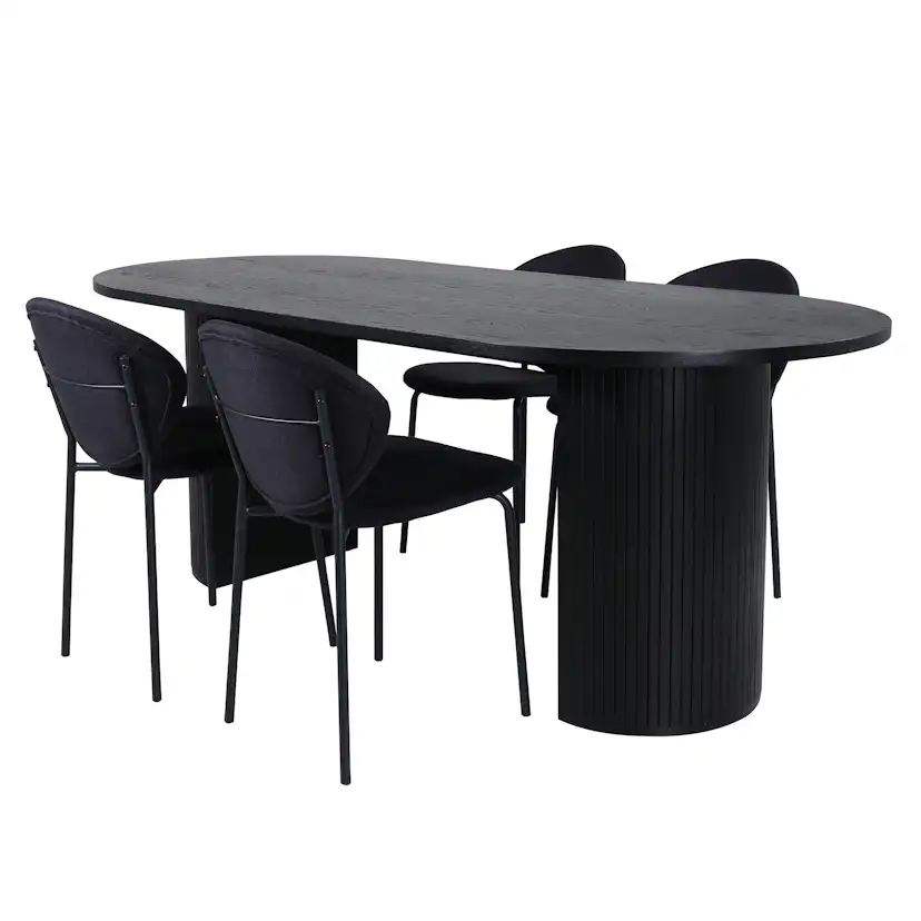 Matgrupp Venture Home Bianca med 4 Valor Stolar