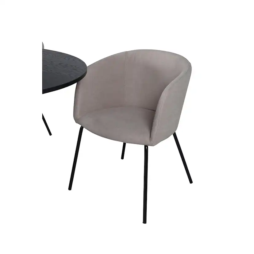 Matgrupp Venture Home Bianca Rund med 4 Bergen Stolar