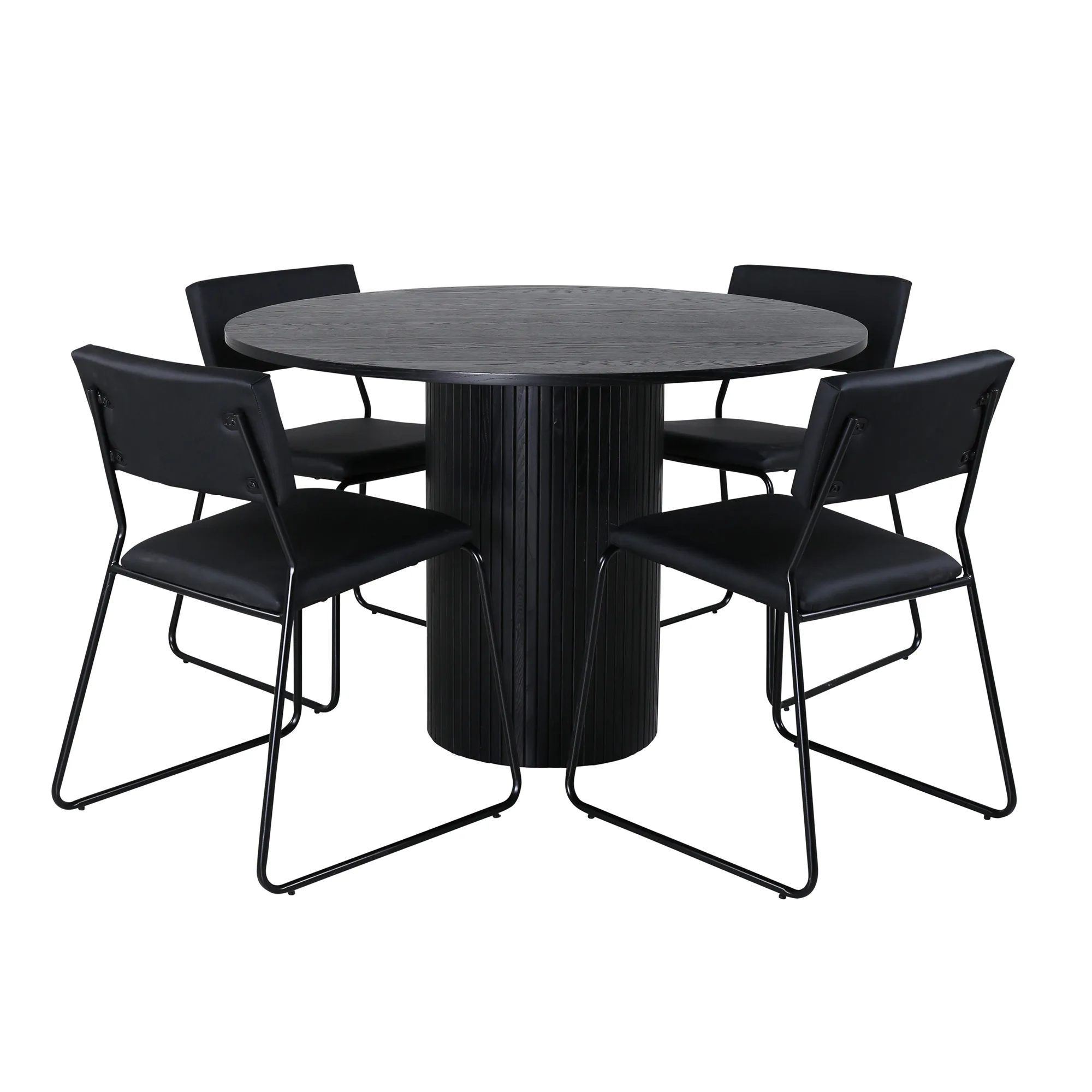Matgrupp Venture Home Bianca Rund med 4 Kungshamn Stolar
