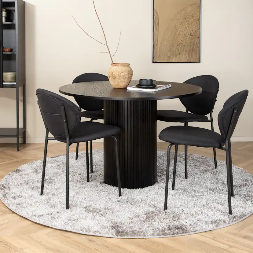 Matgrupp Venture Home Bianca Rund med 4 Valor Stolar