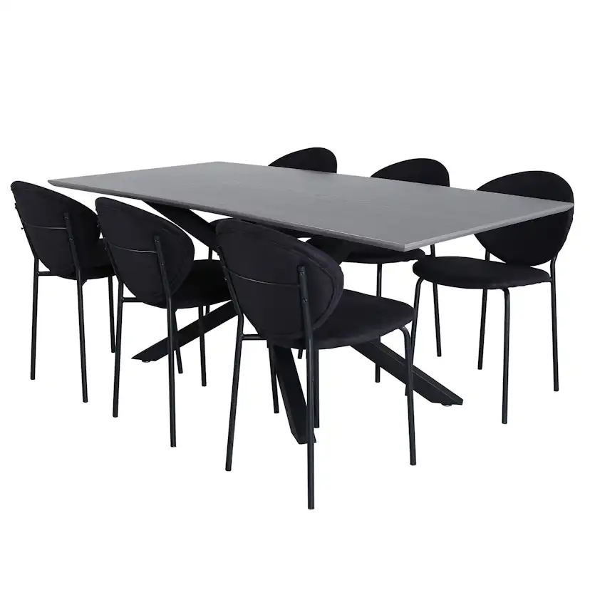 Matgrupp Venture Home Piata med 6 Valor Stolar