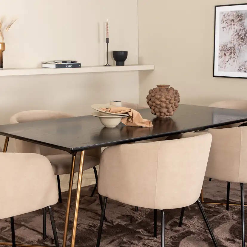 Matgrupp Venture Home Annika med 6 Bergen Stolar Polyester