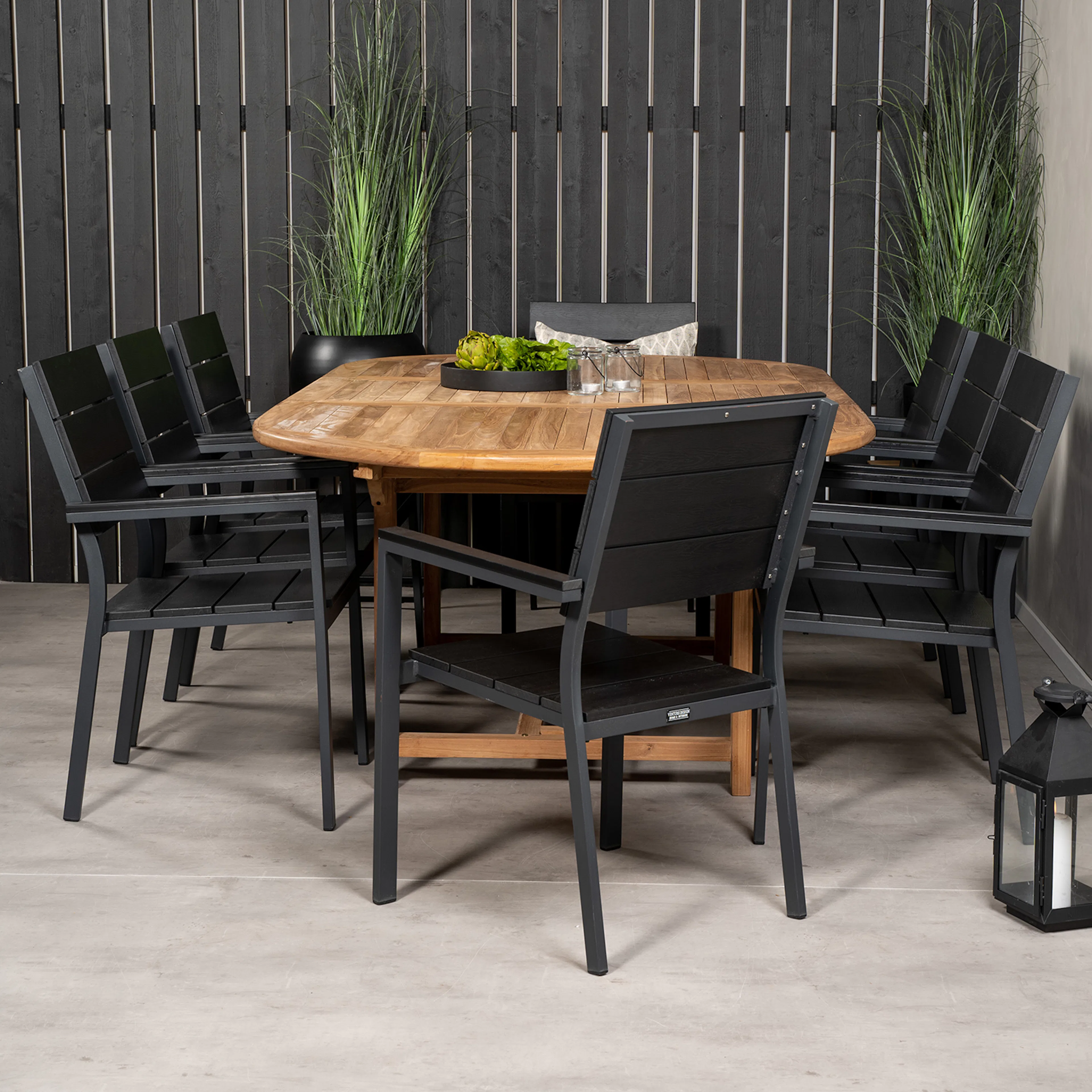 Matgrupp Utomhus Venture Home Kenya 180-240x120 Teak med 8 Levels KarmTrädgårdsstolar