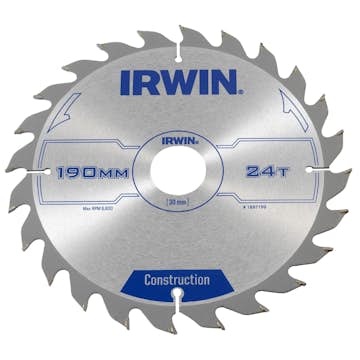 Sågklinga Irwin 190x30/20/16mm 24t 2,5mm