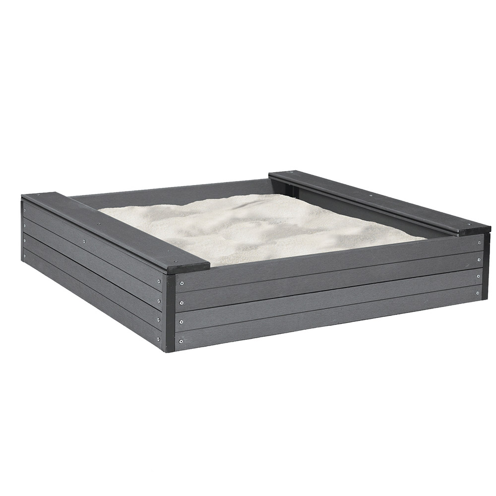 Sandlåda Nordic Play 120X120 cm Inkl. Nät och 240 Kg Sand