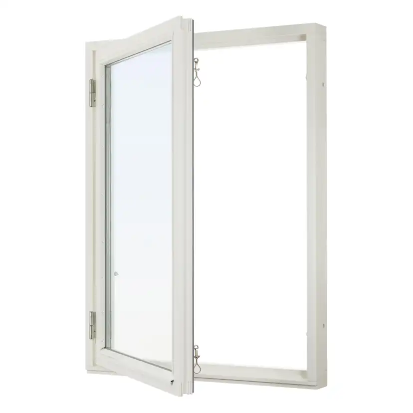 Sidohängt Fönster Svenska Fönster Trä 2-Glas Rund Profil