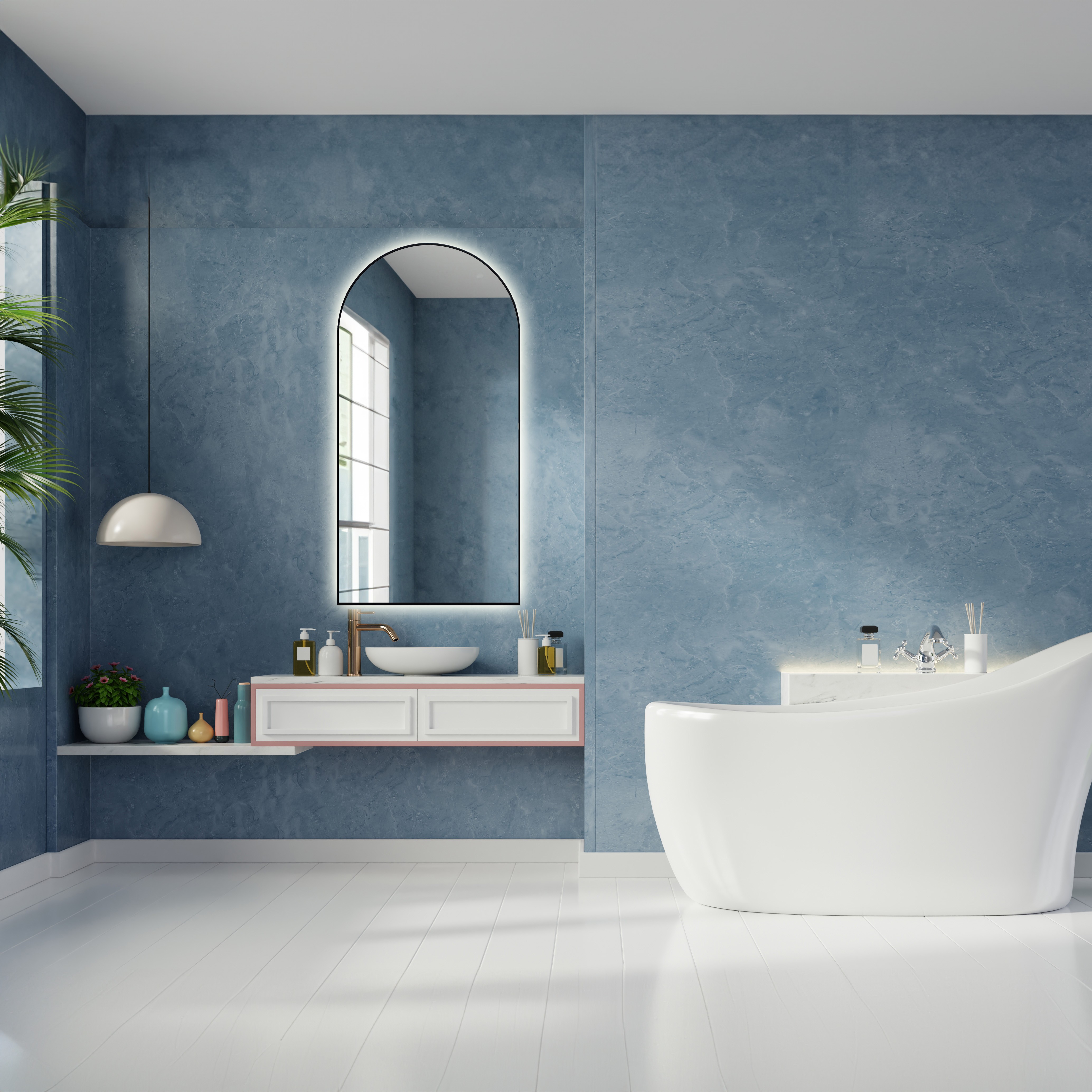 Spegel Vidi Signe med LED-belysning