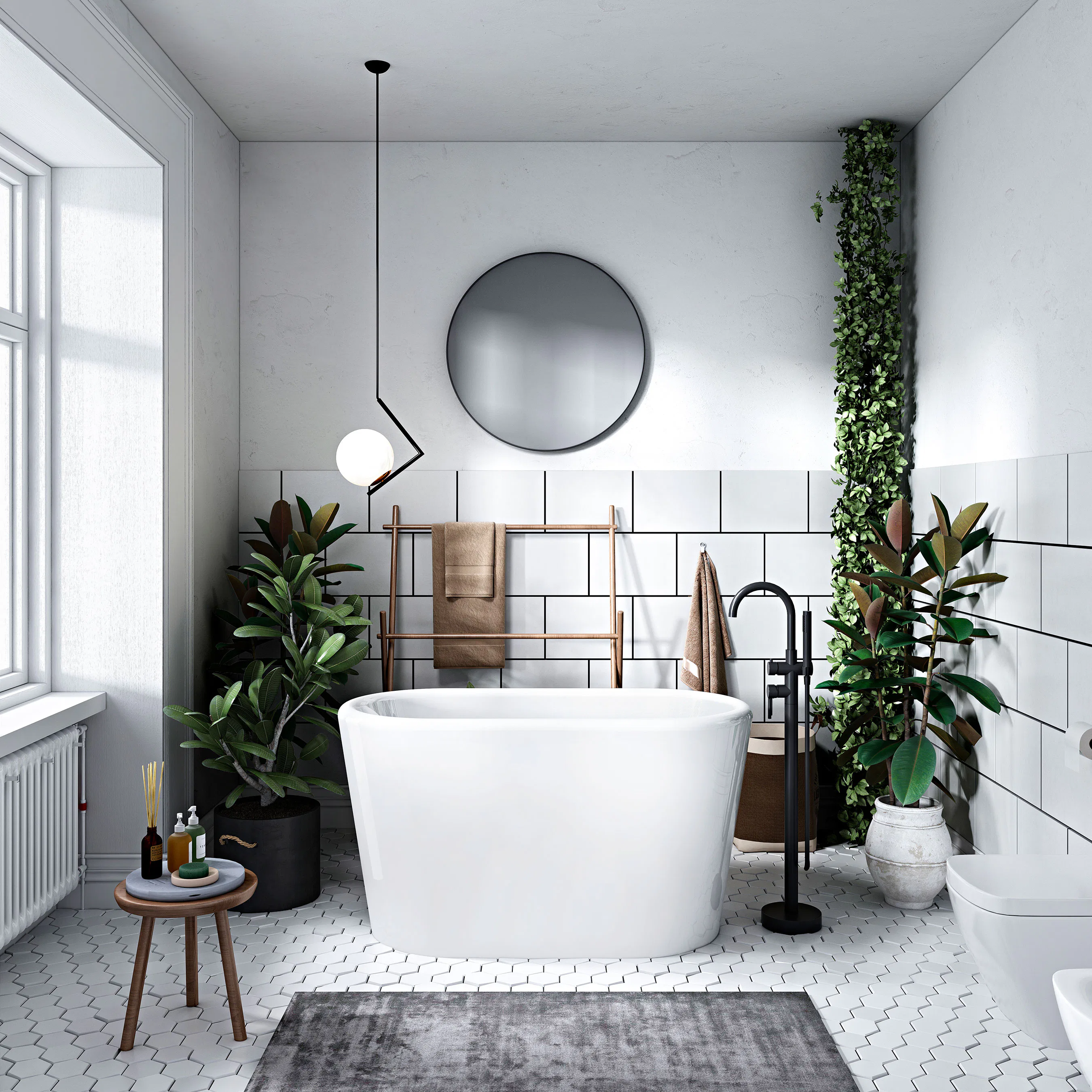 Sittbadkar Bathlife Ideal Fristående Vit