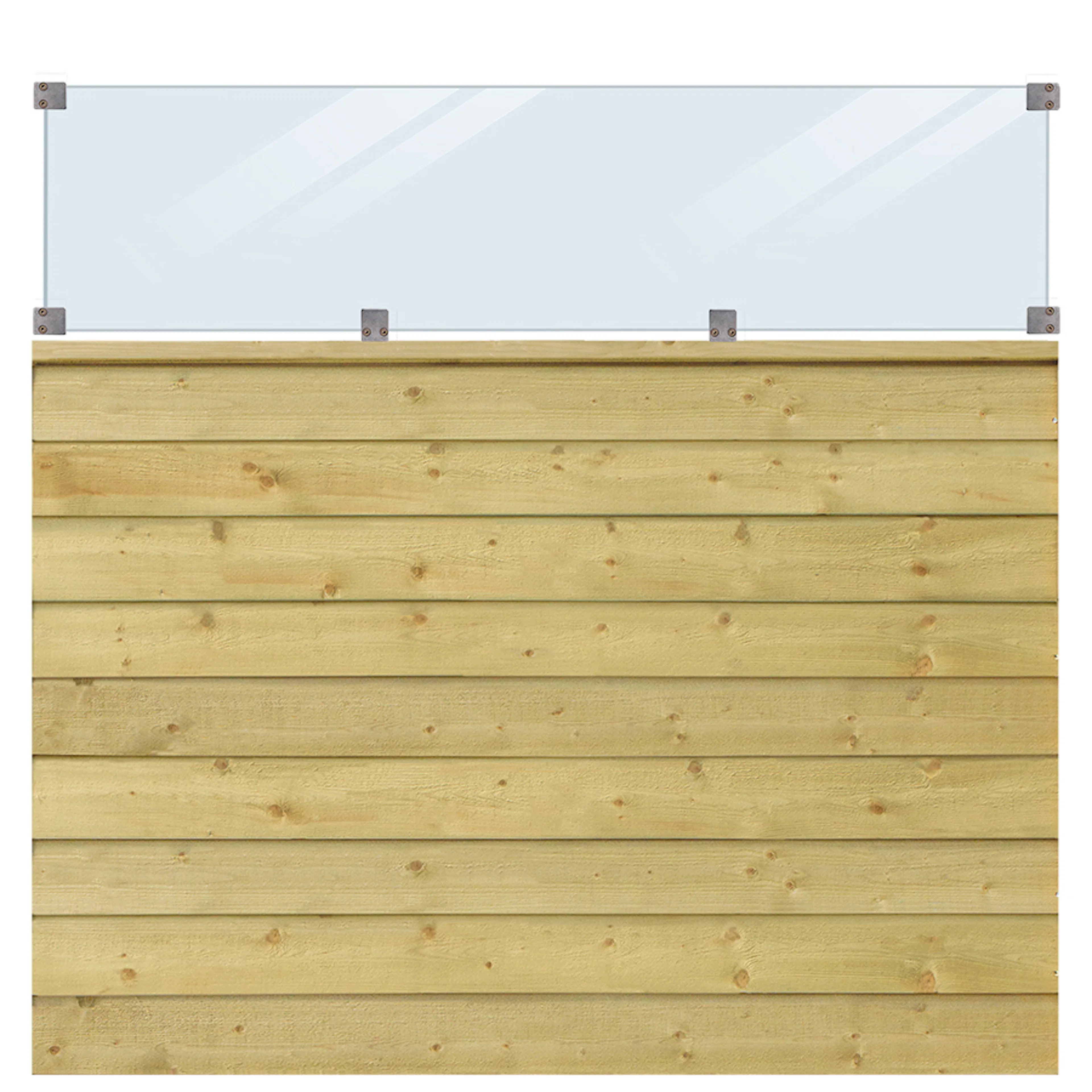 Skärm PLUS Klink med Glas 174x163