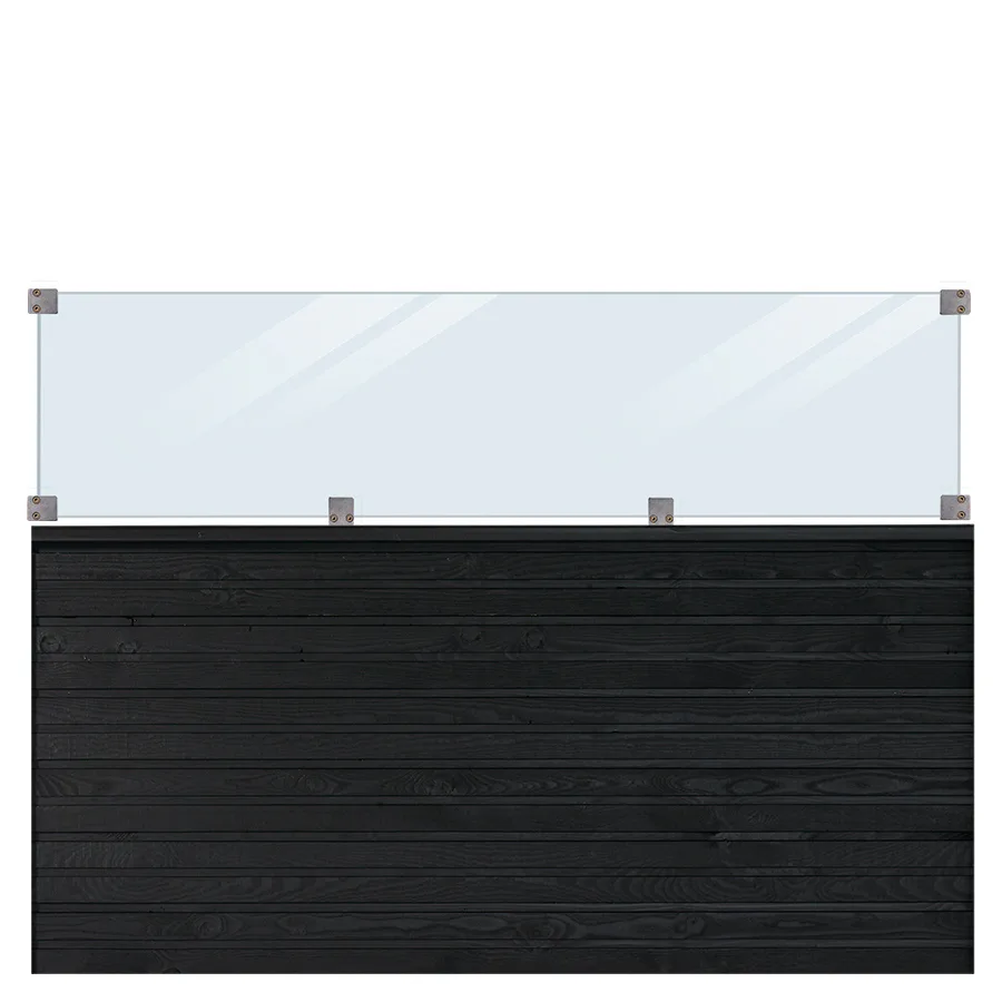 Skärm PLUS Plank med Glas 174x125
