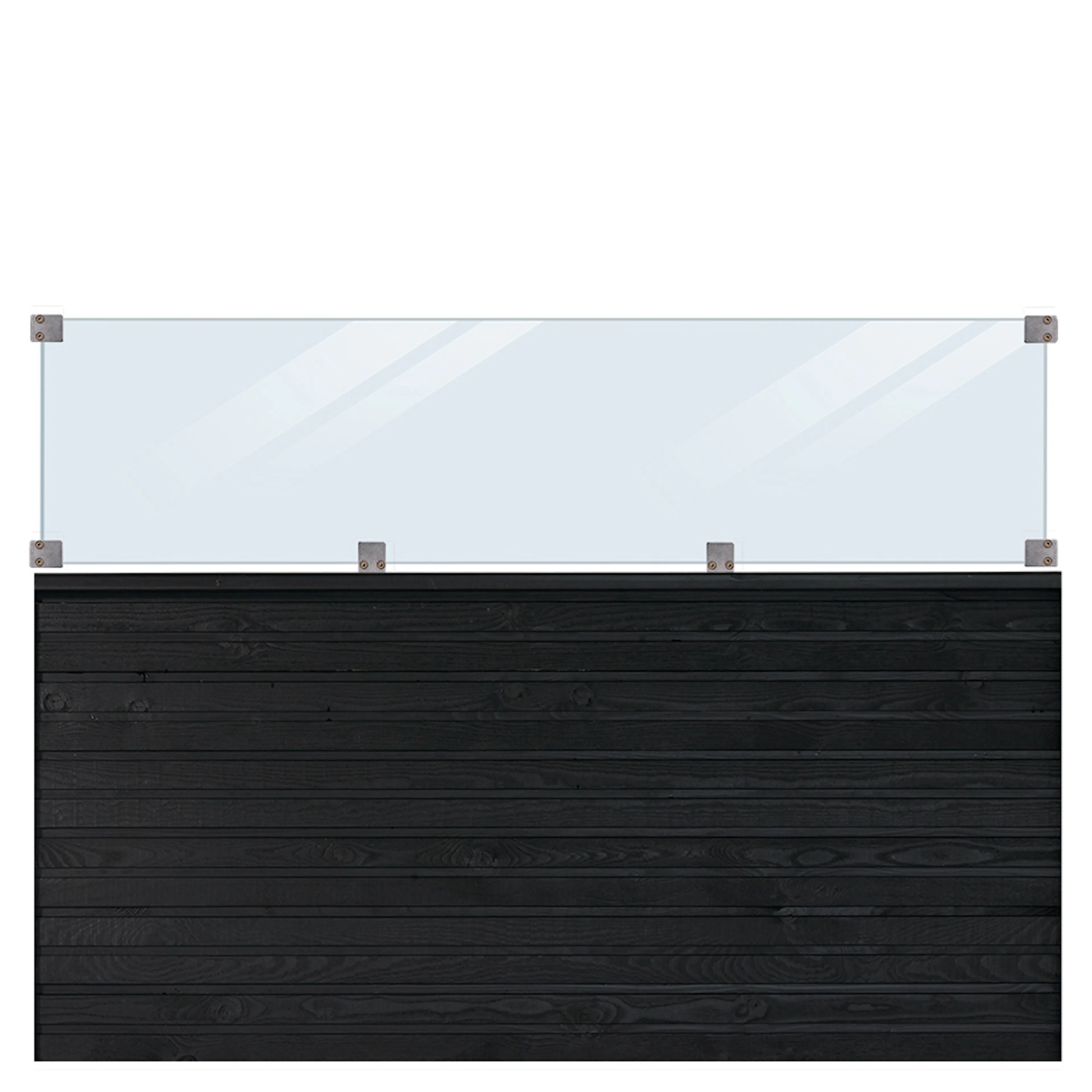 Skärm PLUS Plank med Glas 174x125