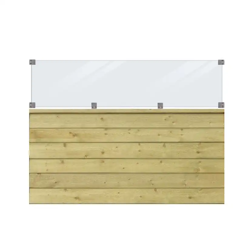 Skärm PLUS Plank med Glas 174x125