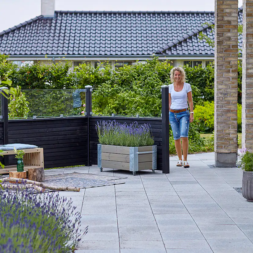 Skärm PLUS Plank med Glas 174x125