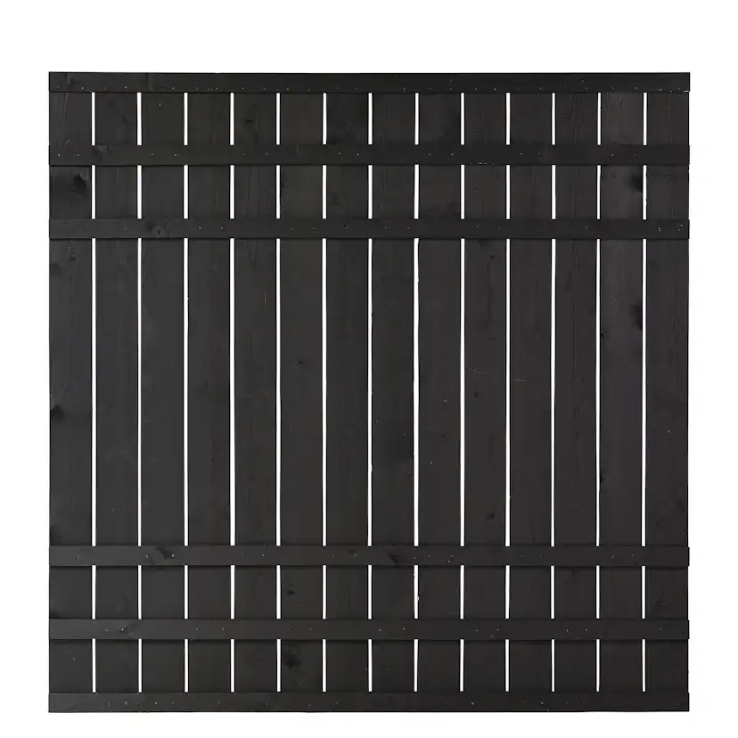 Skärm PLUS Rustik 180x180 cm Svart