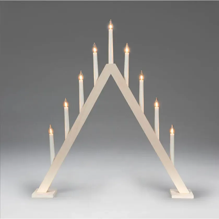 Adventsljusstake Gnosjö Konstsmide 3940 Träljusstake 9 Ljus