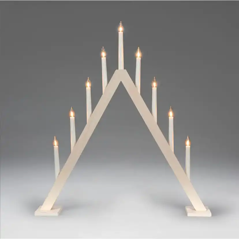 Adventsljusstake Gnosjö Konstsmide 3940 Träljusstake 9 Ljus