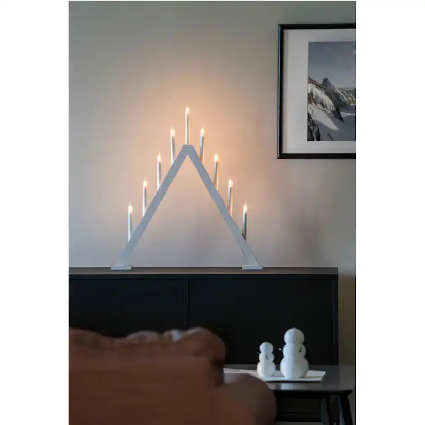 Adventsljusstake Gnosjö Konstsmide 3940 Träljusstake 9 Ljus