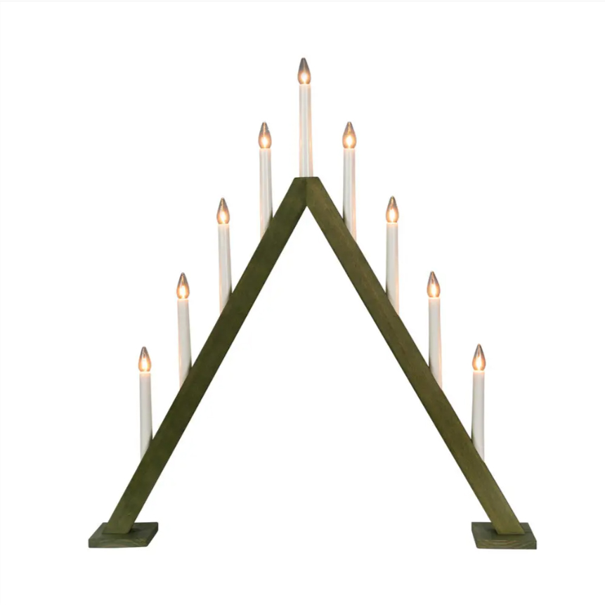 Adventsljusstake Gnosjö Konstsmide 3940 Träljusstake 9 Ljus