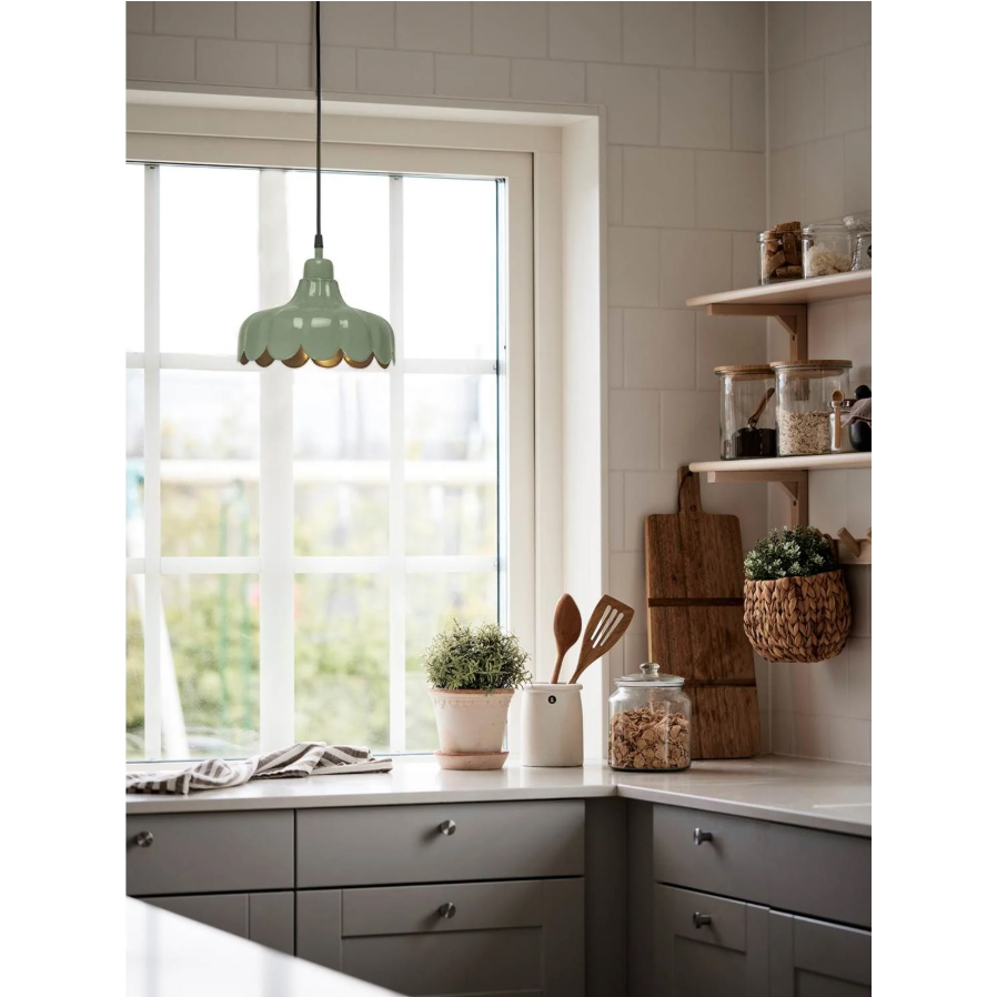 Taklampa PR Home Wells med Handgjord Lampskärm 43 cm