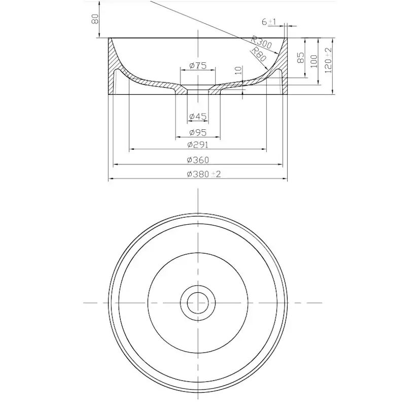Tvättställ Scandtap Solid R2
