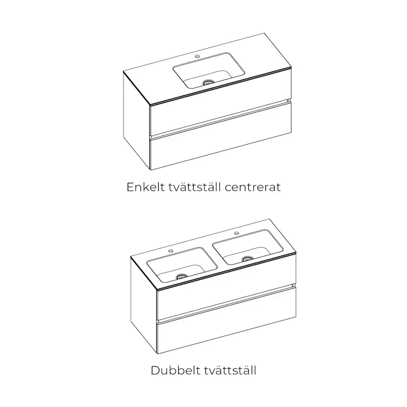 Tvättställsskåp Swebad Hemavan 120 cm