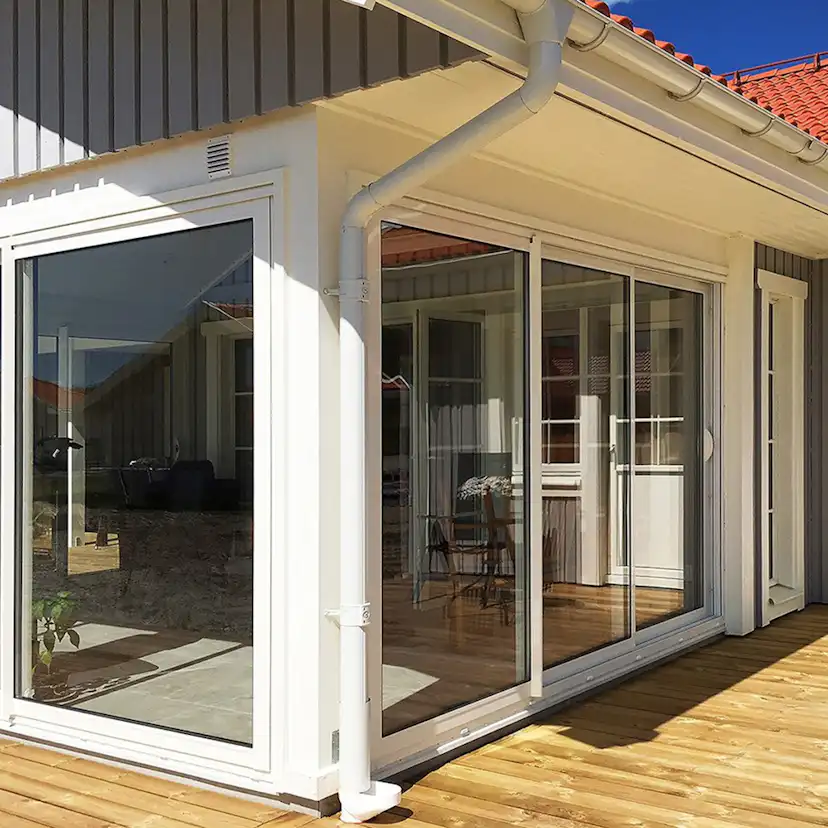 Skjutbart Dörrparti 3-Delat Halle Thermo Vit