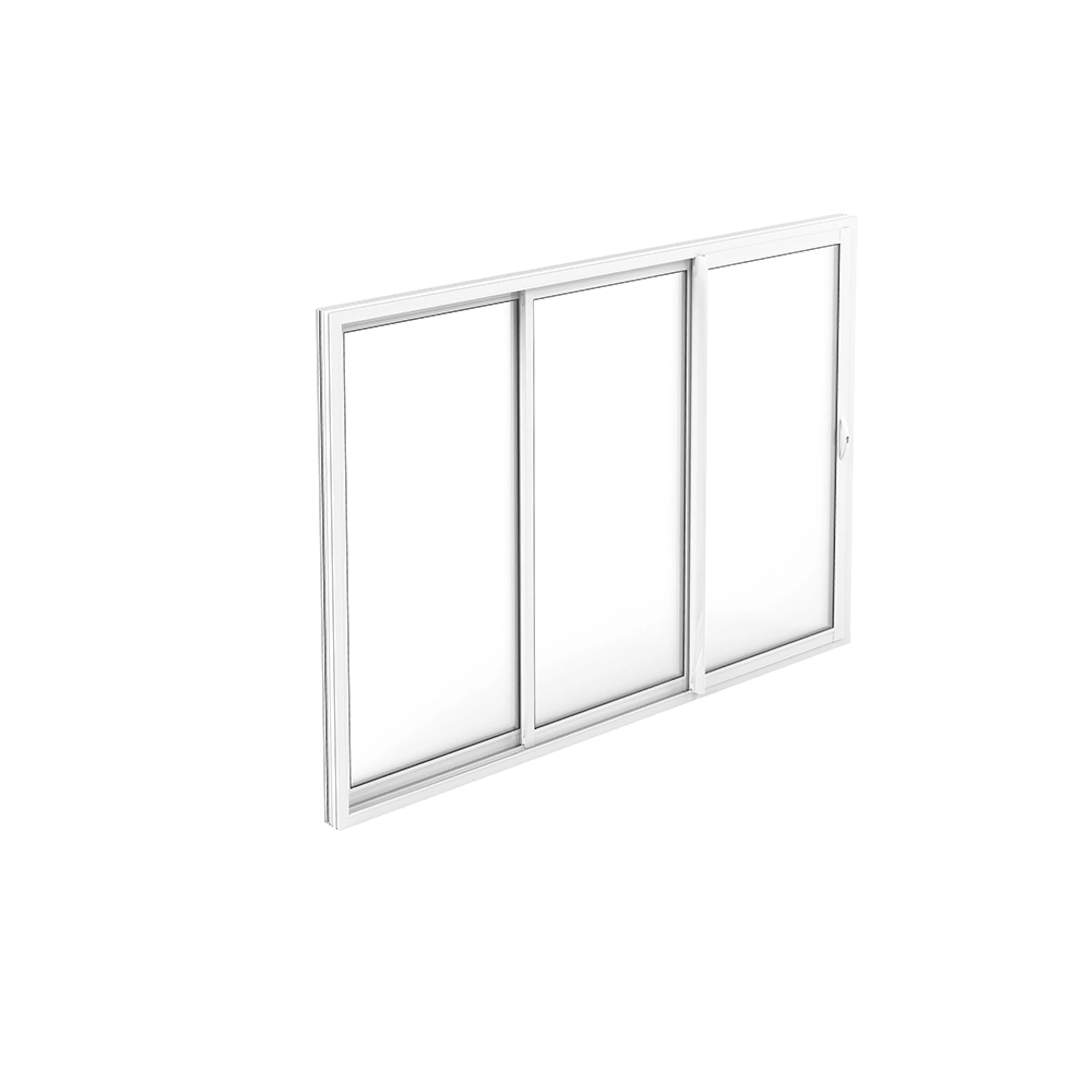 Skjutbart Dörrparti 3-Delat Halle Thermo Vit