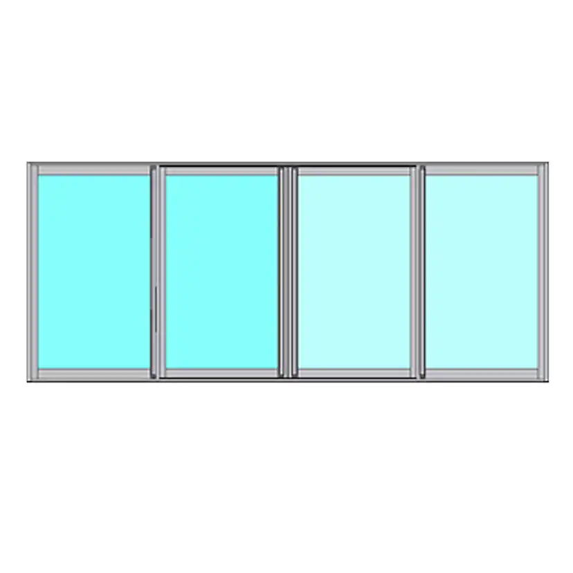 Skjutbart Fönsterparti Novoroom Energi 2+2-Delat