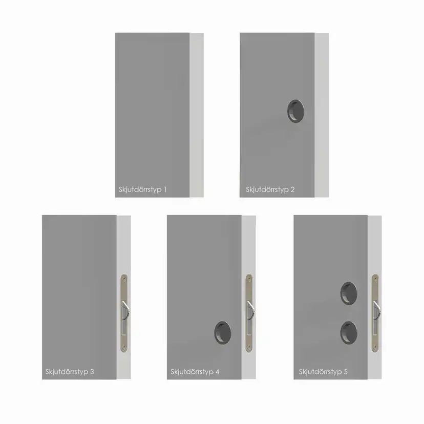 Skjutdörr Br. Johansson Formpressad 4-spegel Lätt