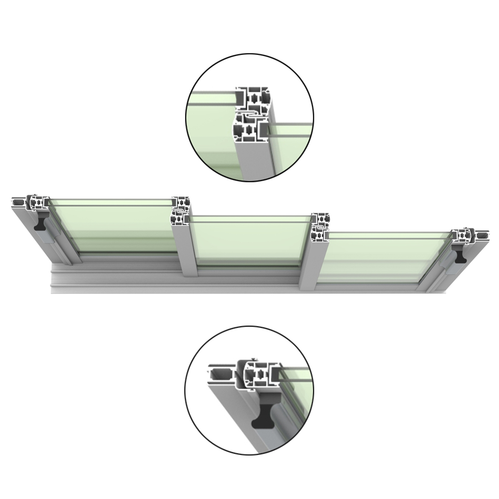 Skjutdörr Landskap Robust Året Runt 2-del