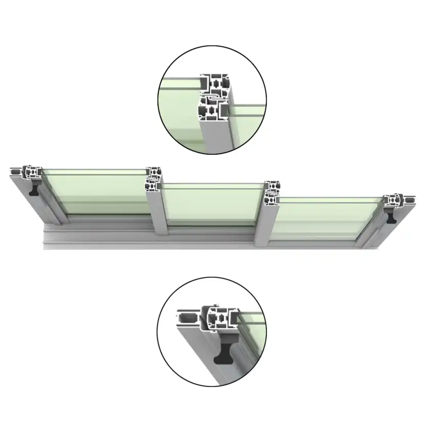 Skjutdörr Landskap Robust Året Runt 2-del