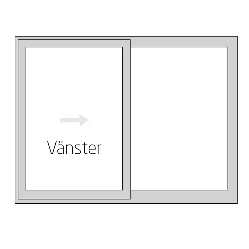 Skjutdörr NorDan NTech Aluminium 2-Delad