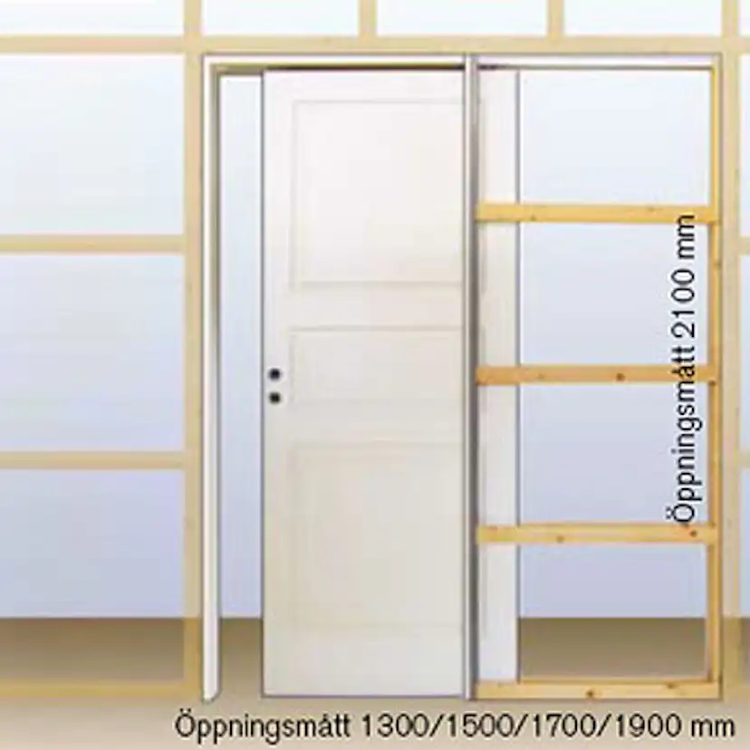 Skjutdörrskarm Diplomat Pocket Vit