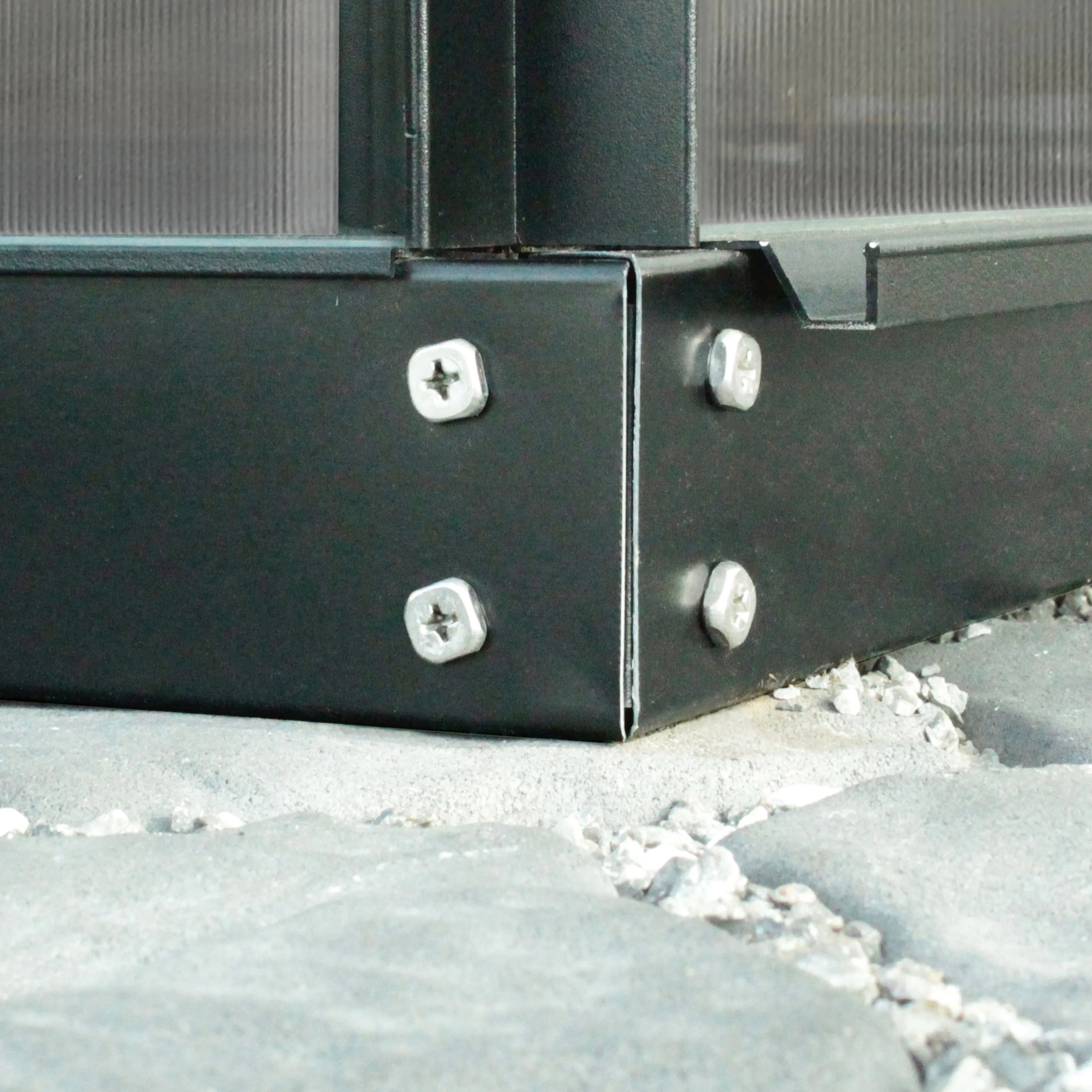 Stålsockel Vitavia Svart Galvaniserat Stål för Växthus 60mm, 0,9m²