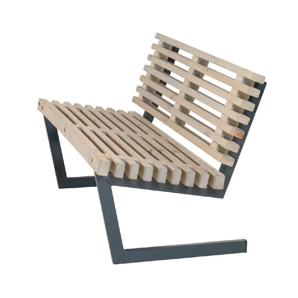 Trädgårdssoffa PLUS Siesta, Träsoffa Utomhus i Furu/Barrträ, Bänk med 3 Sittplatser