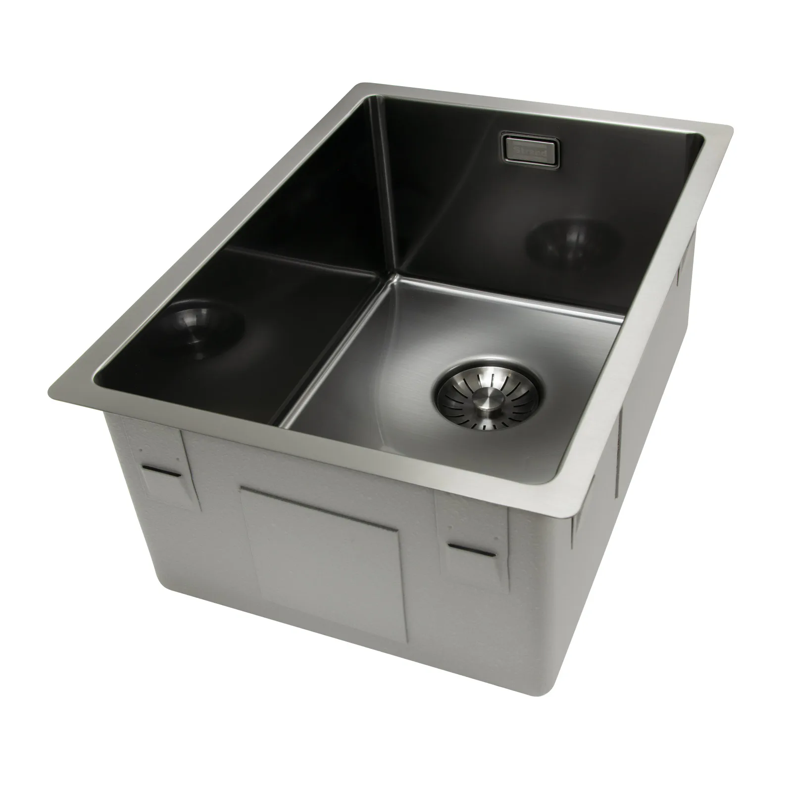 Enkelvask Strand Stainless SOLID med clips PVD Gun Metal