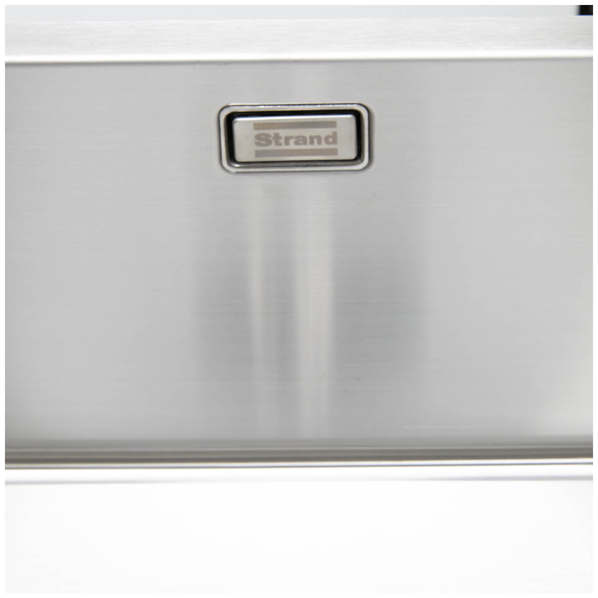 Enkelvask Strand Stainless SOLID med clips och blandarplats