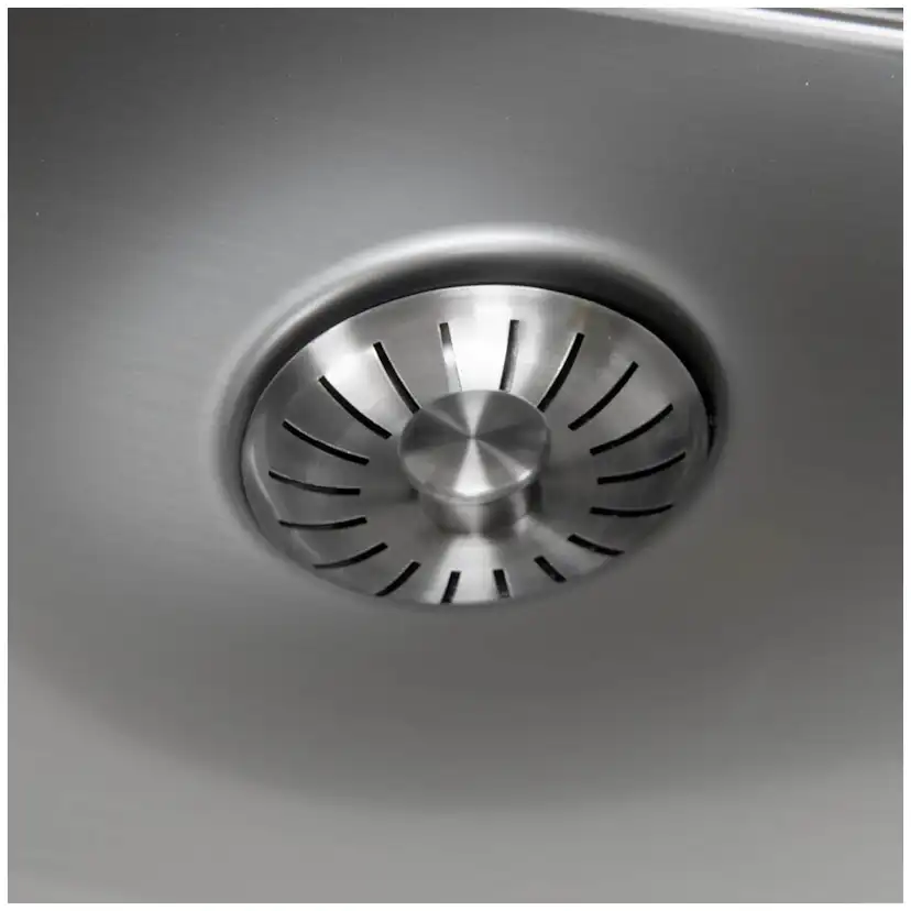 Enkelvask Strand Stainless SOLID med clips och blandarplats PVD Gun Metal