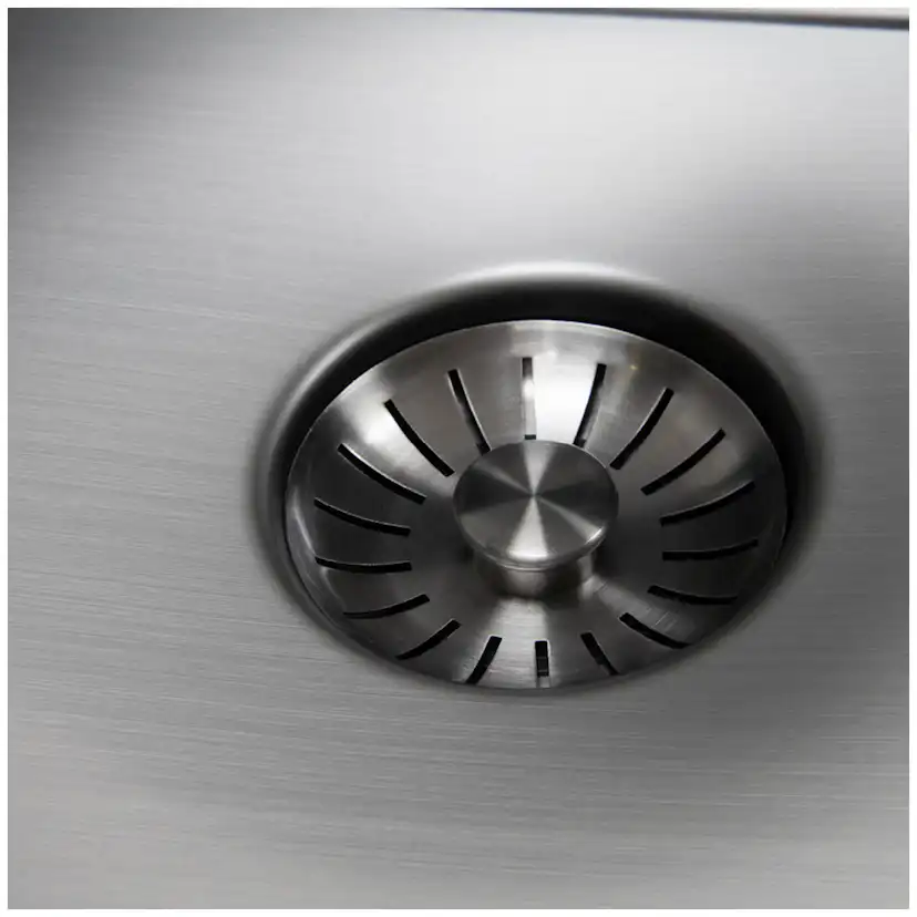 Enkelvask Strand Stainless SOLID med clips och blandarplats PVD Gun Metal