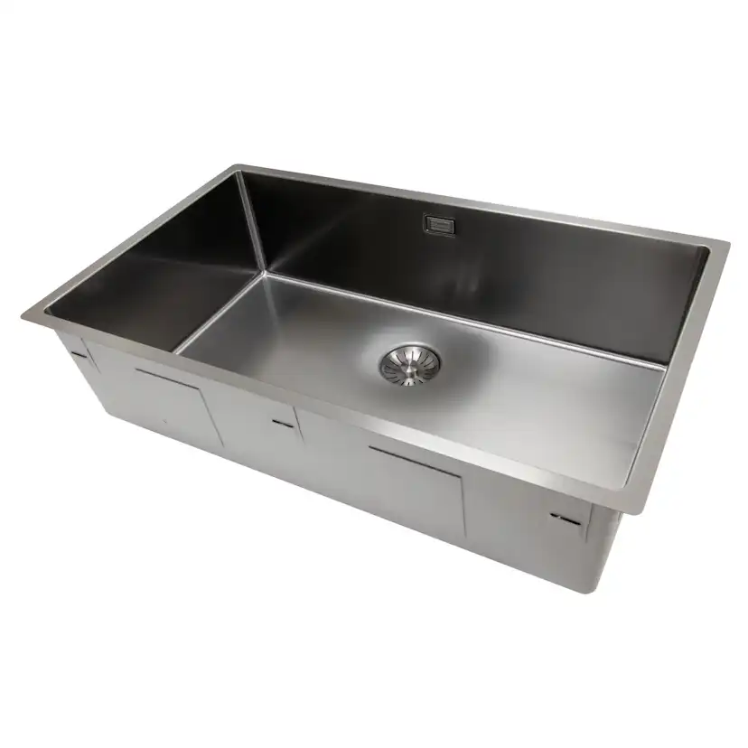 Enkelvask Strand Stainless SOLID med clips PVD Gun Metal