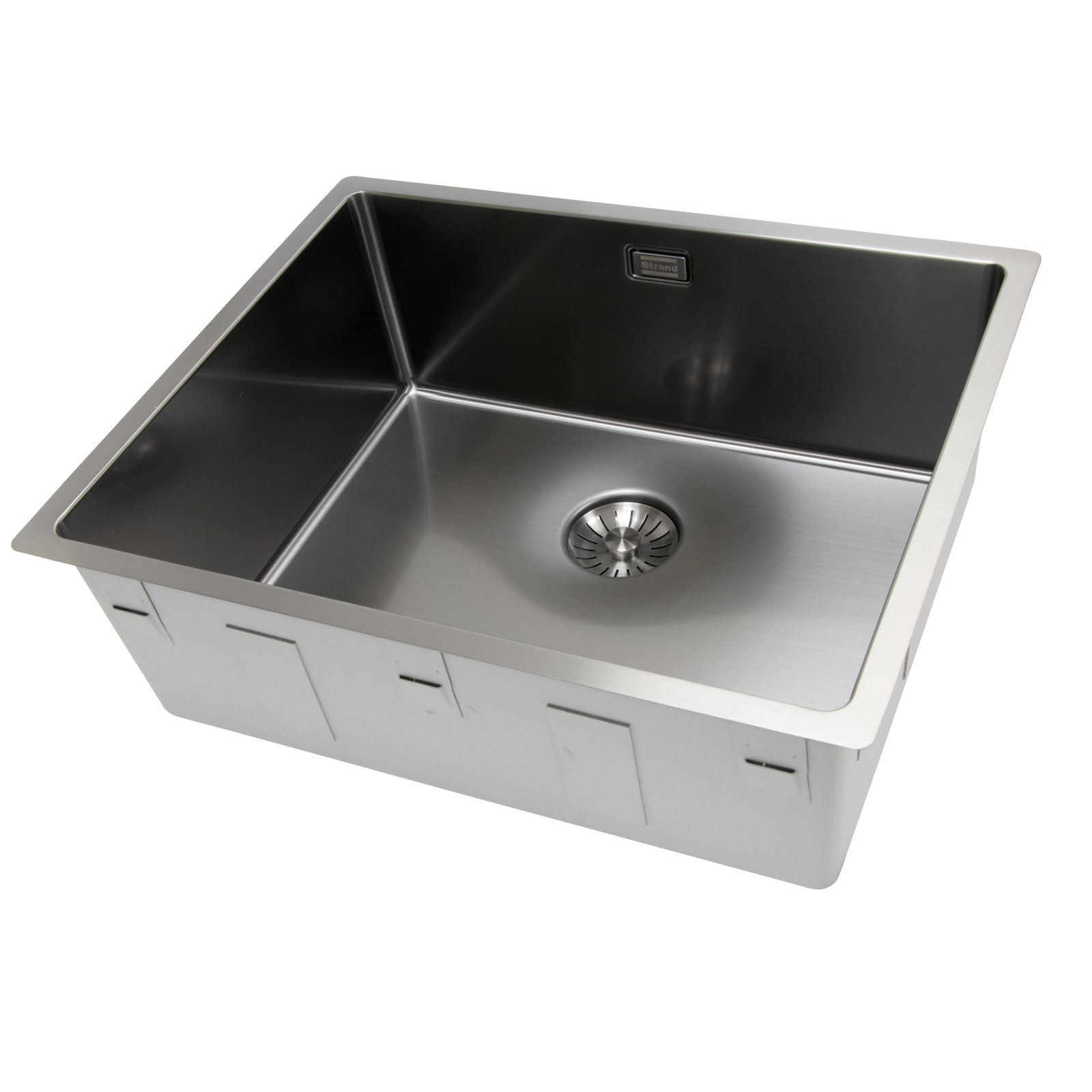 Enkelvask Strand Stainless SOLID med clips PVD Gun Metal